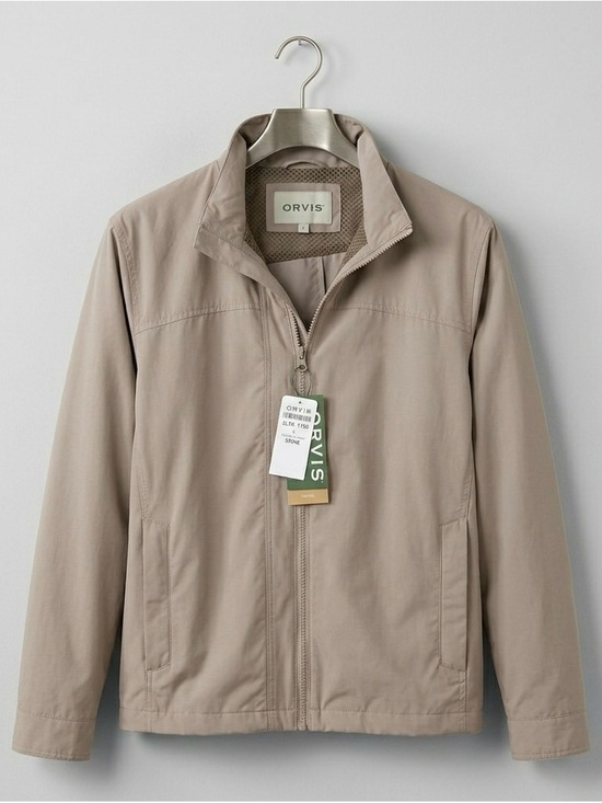 Orvis Jackets & Blazers - NWT Orvis Pack and Go Jacket Large Stone Travel Water Resistant Lightweight